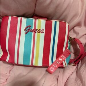 Guess Vibrant Striped Crossbody Bag